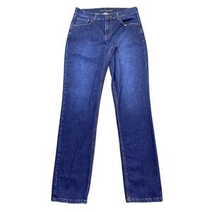 Mott & Bow Slim Straight Jeans Mens Sz 29 Dark Wash Blue Stretch Denim Preppy